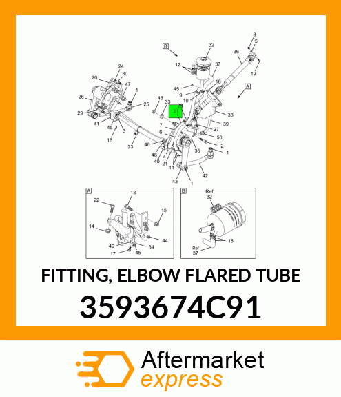 FITTING, ELBOW FLARED TUBE 3593674C91