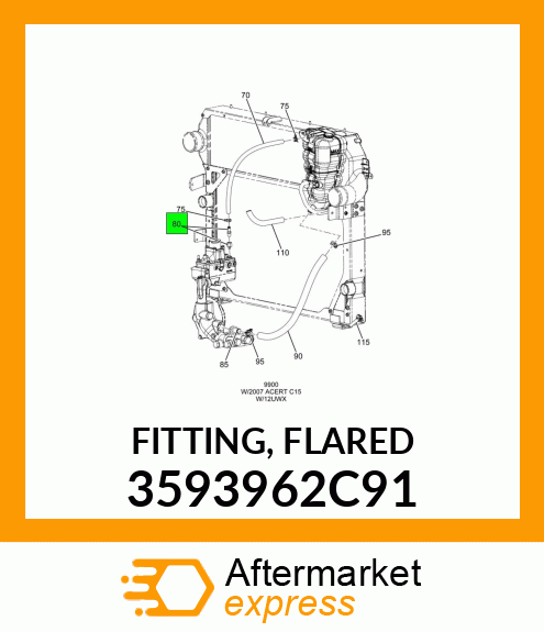 FITTING, FLARED 3593962C91