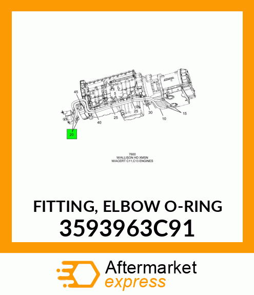 FITTING, ELBOW O-RING 3593963C91