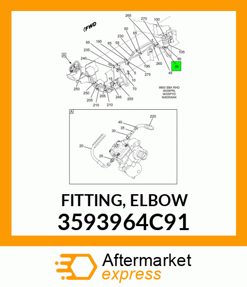 FITTING, ELBOW 3593964C91