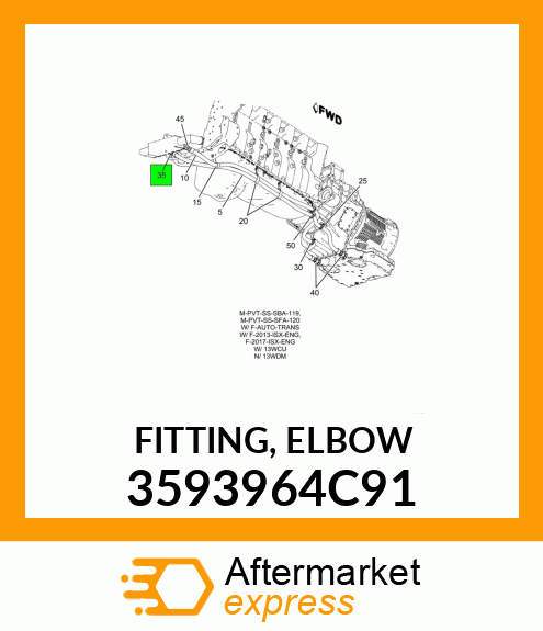 FITTING, ELBOW 3593964C91