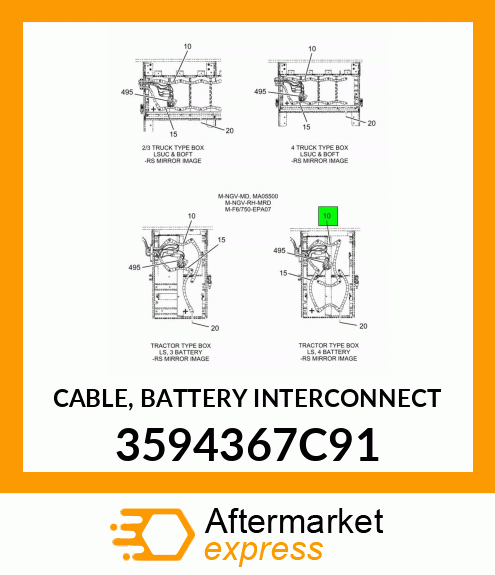 CABLE, BATTERY INTERCONNECT 3594367C91