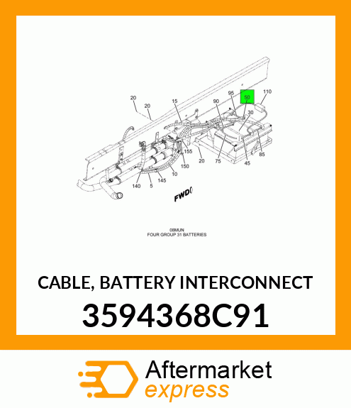 CABLE, BATTERY INTERCONNECT 3594368C91