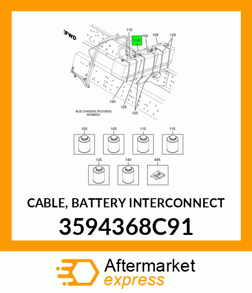 CABLE, BATTERY INTERCONNECT 3594368C91