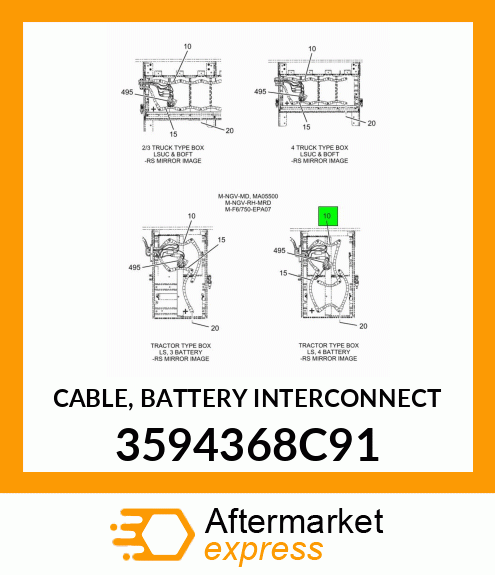 CABLE, BATTERY INTERCONNECT 3594368C91