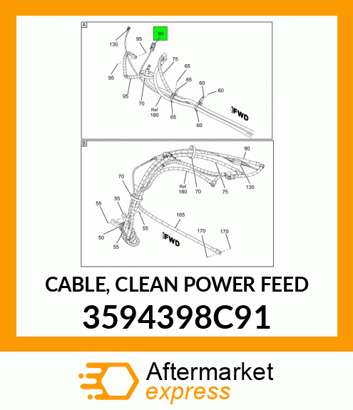 CABLE, CLEAN POWER FEED 3594398C91