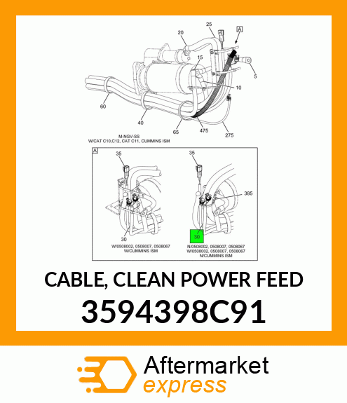 CABLE, CLEAN POWER FEED 3594398C91
