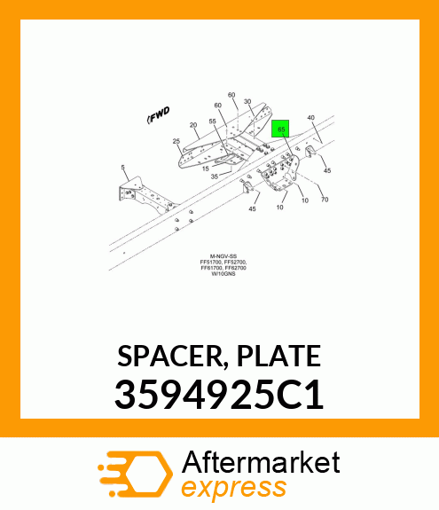 SPACER, PLATE 3594925C1