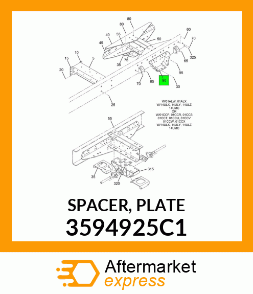 SPACER, PLATE 3594925C1