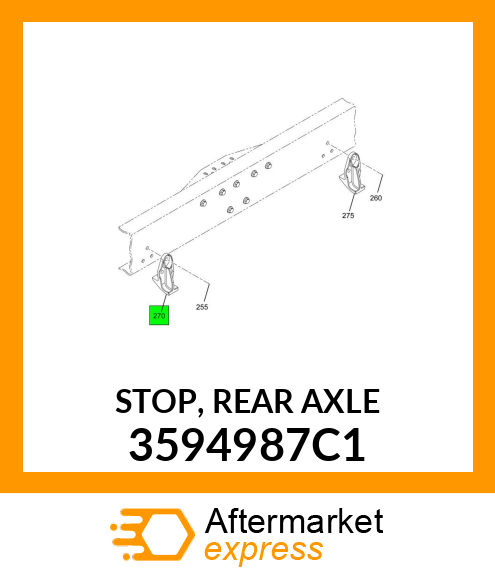 STOP, REAR AXLE 3594987C1