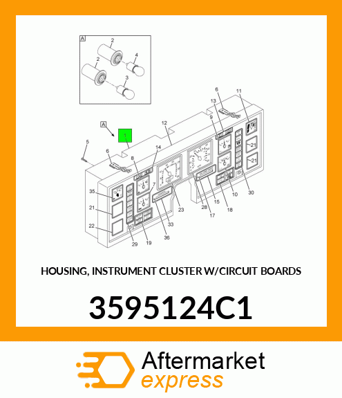 HOUSING, INSTRUMENT CLUSTER W/CIRCUIT BOARDS 3595124C1