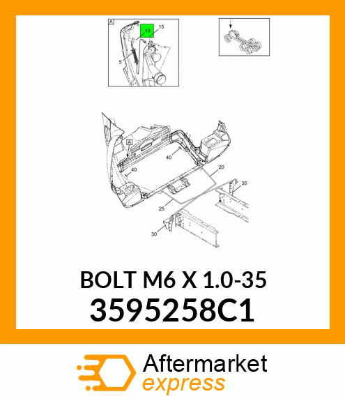 BOLT M6 X 1.0-35 3595258C1