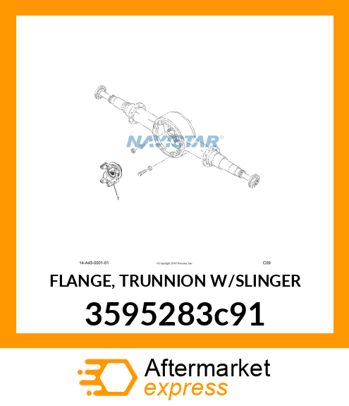 FLANGE, TRUNNION W/SLINGER 3595283c91