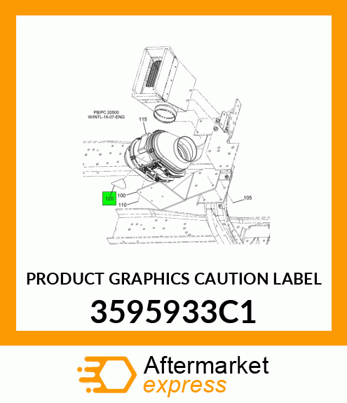 PRODUCT GRAPHICS CAUTION LABEL 3595933C1