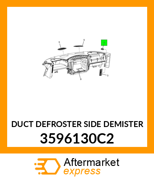 DUCT DEFROSTER SIDE DEMISTER 3596130C2