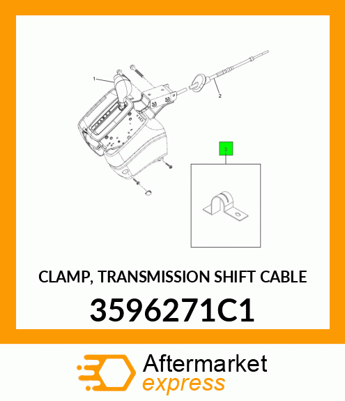 CLAMP, TRANSMISSION SHIFT CABLE 3596271C1