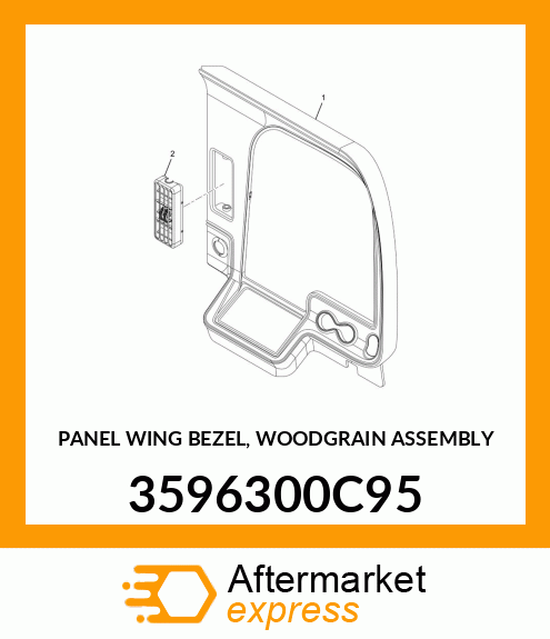 PANEL WING BEZEL, WOODGRAIN ASSEMBLY 3596300C95