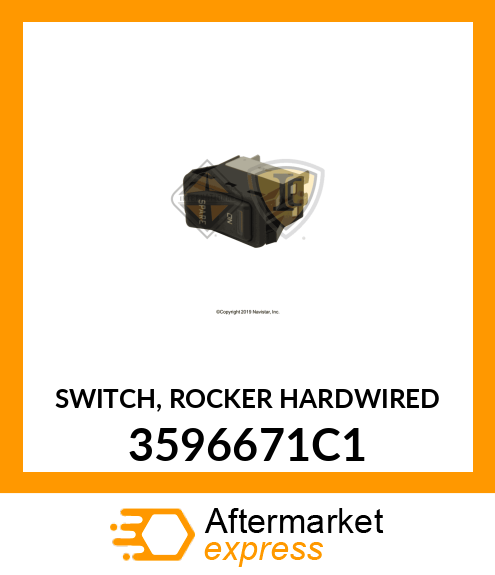 SWITCH, ROCKER HARDWIRED 3596671C1