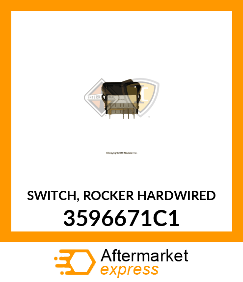 SWITCH, ROCKER HARDWIRED 3596671C1