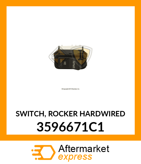 SWITCH, ROCKER HARDWIRED 3596671C1