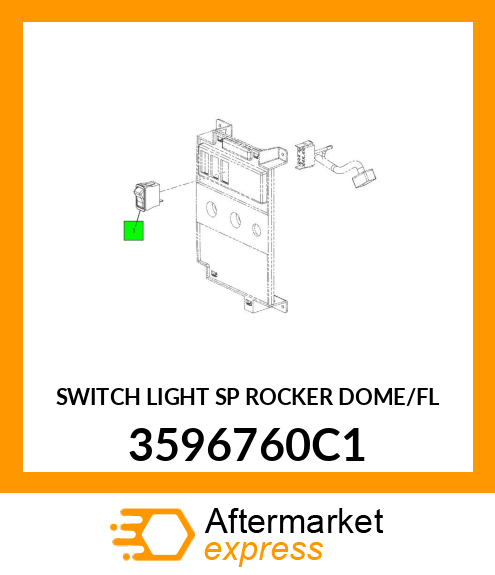 SWITCH LIGHT SP ROCKER DOME/FL 3596760C1