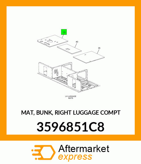 MAT, BUNK, RIGHT LUGGAGE COMPT 3596851C8