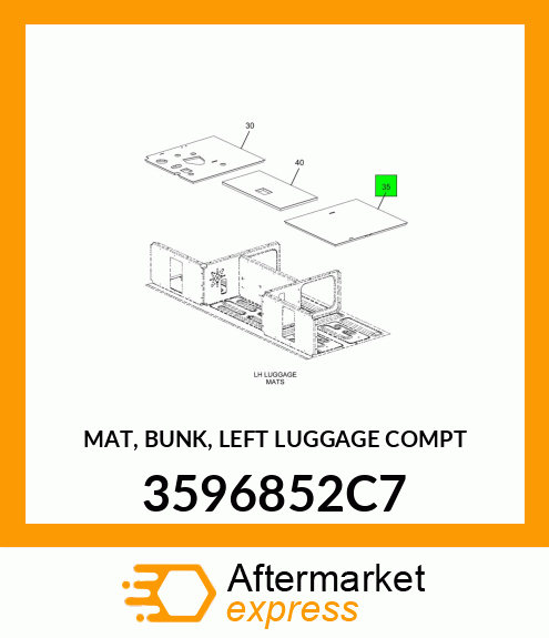 MAT, BUNK, LEFT LUGGAGE COMPT 3596852C7