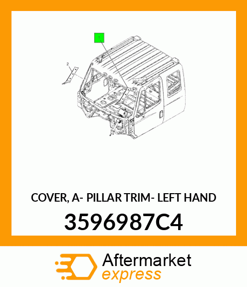 COVER, A- PILLAR TRIM- LEFT HAND 3596987C4