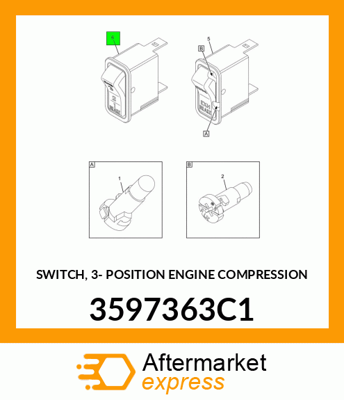 SWITCH, 3- POSITION ENGINE COMPRESSION 3597363C1