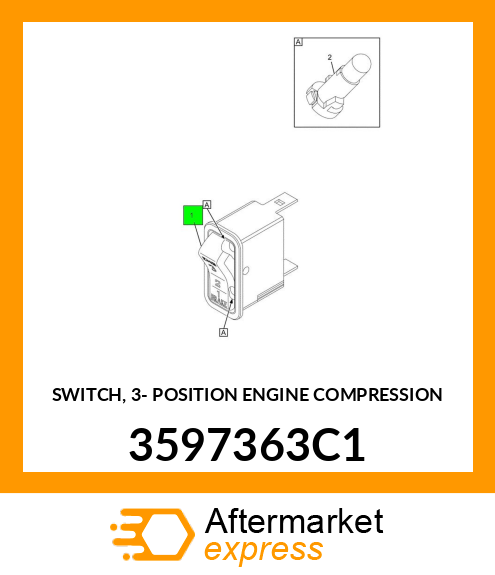 SWITCH, 3- POSITION ENGINE COMPRESSION 3597363C1