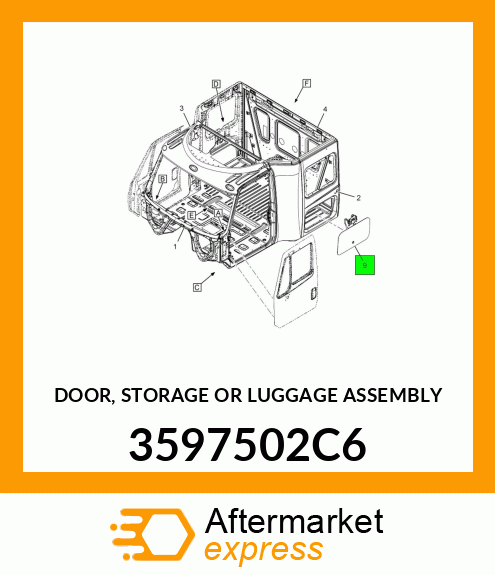 DOOR, STORAGE OR LUGGAGE ASSEMBLY 3597502C6