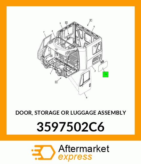 DOOR, STORAGE OR LUGGAGE ASSEMBLY 3597502C6