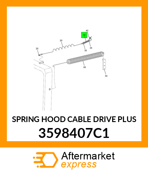 SPRING HOOD CABLE DRIVE PLUS 3598407C1