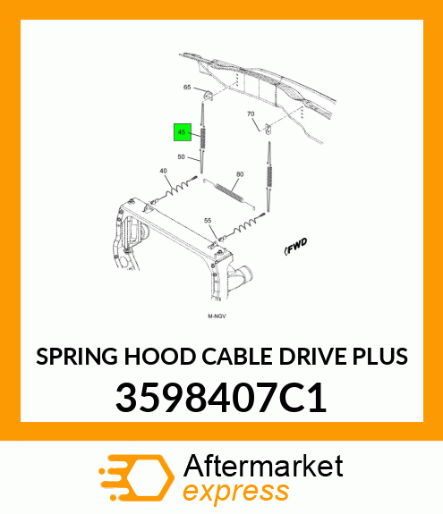 SPRING HOOD CABLE DRIVE PLUS 3598407C1