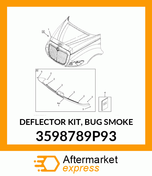 DEFLECTOR KIT, BUG SMOKE 3598789P93