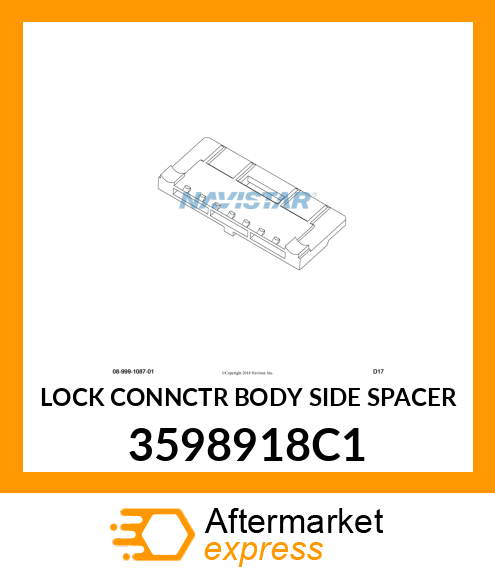 LOCK CONNCTR BODY SIDE SPACER 3598918C1