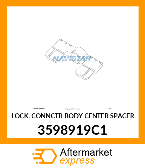 LOCK CONNCTR BODY CENTER SPACER 3598919C1