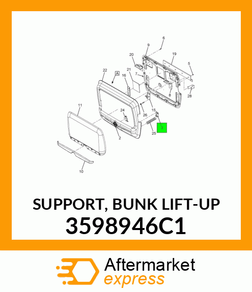 SUPPORT, BUNK LIFT-UP 3598946C1