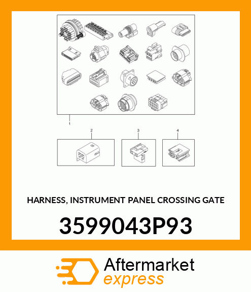 HARNESS, INSTRUMENT PANEL CROSSING GATE 3599043P93