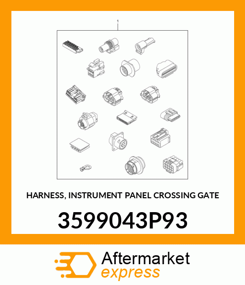 HARNESS, INSTRUMENT PANEL CROSSING GATE 3599043P93