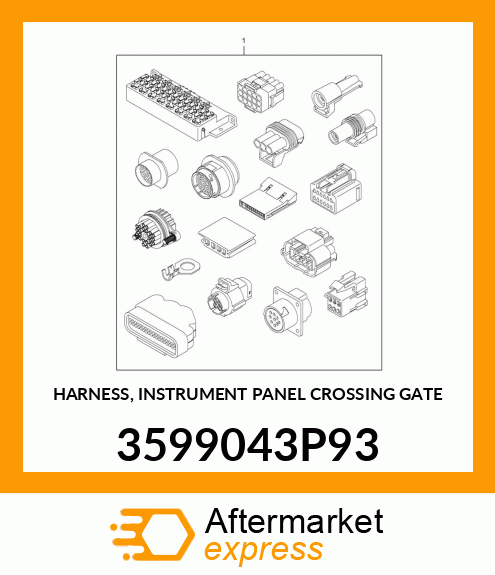 HARNESS, INSTRUMENT PANEL CROSSING GATE 3599043P93