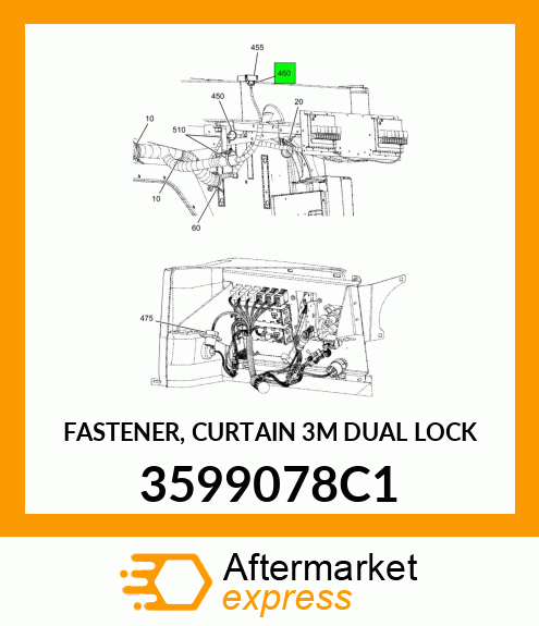 FASTENER, CURTAIN 3M DUAL LOCK 3599078C1