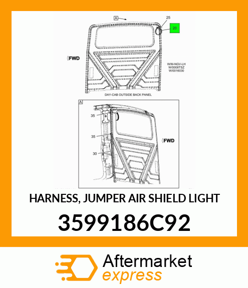 HARNESS, JUMPER AIR SHIELD LIGHT 3599186C92