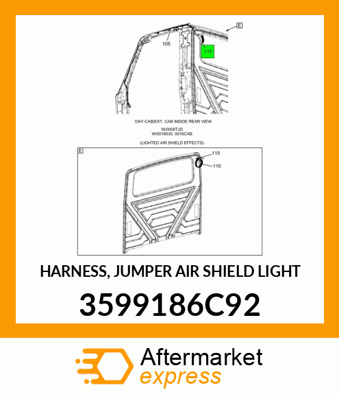 HARNESS, JUMPER AIR SHIELD LIGHT 3599186C92