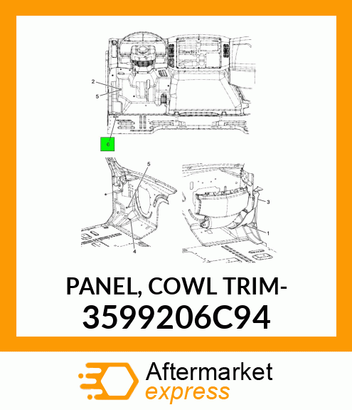 PANEL, COWL TRIM- 3599206C94