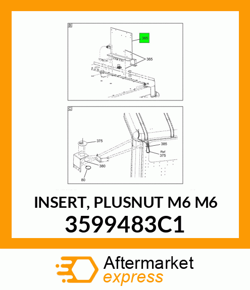 INSERT, PLUSNUT M6 M6 3599483C1