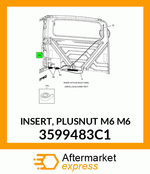 INSERT, PLUSNUT M6 M6 3599483C1