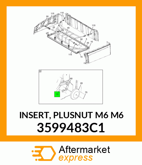 INSERT, PLUSNUT M6 M6 3599483C1