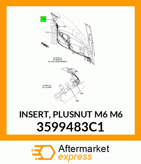 INSERT, PLUSNUT M6 M6 3599483C1