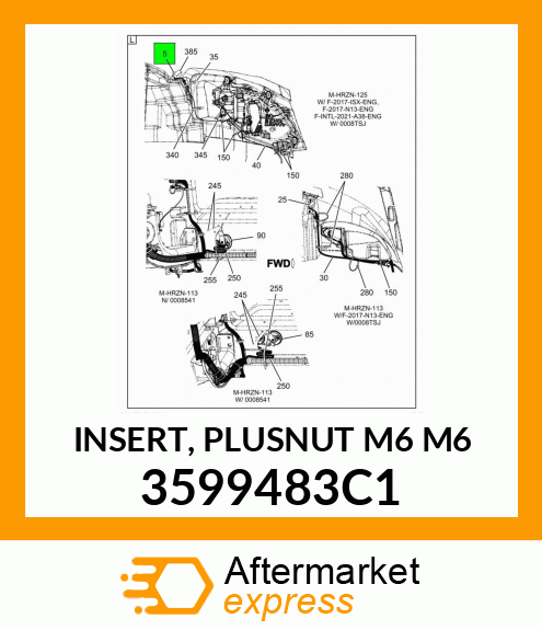 INSERT, PLUSNUT M6 M6 3599483C1